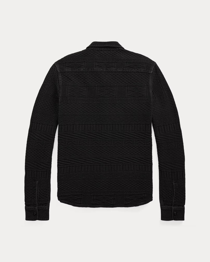 RRL Indigo Jacquard Workshirt - Sulfur Black