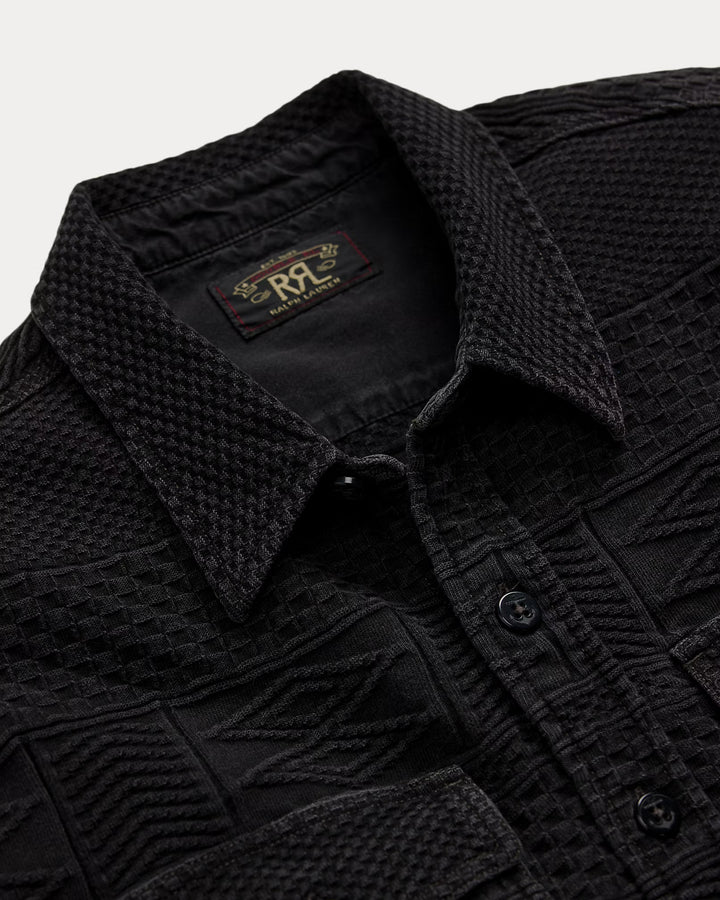 RRL Indigo Jacquard Workshirt - Sulfur Black