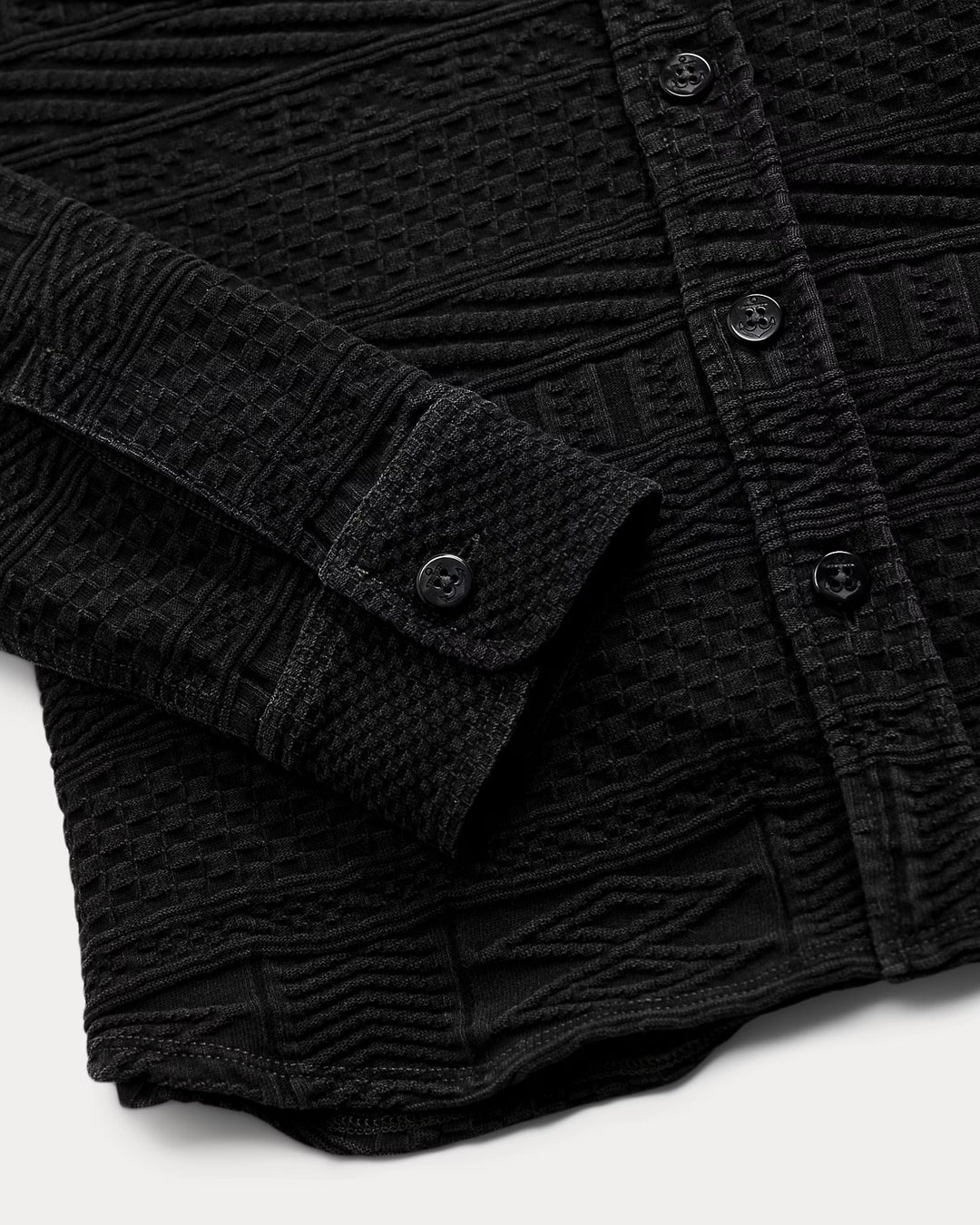 RRL Indigo Jacquard Workshirt - Sulfur Black