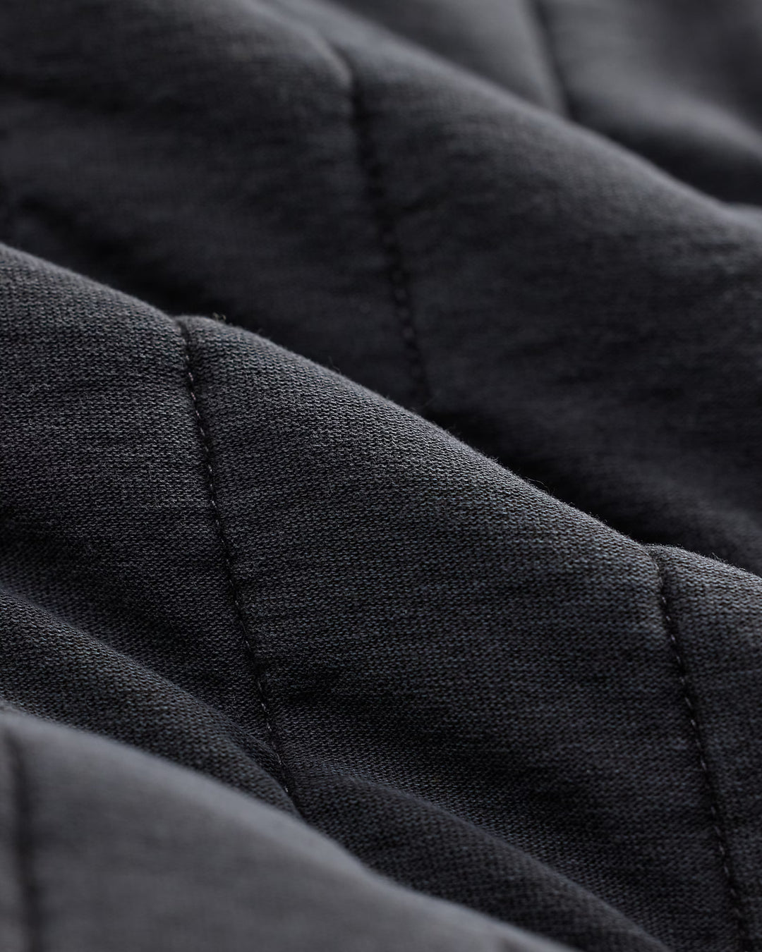RRL Fleece-Collar Quilted Jersey Jacket - Faded Black