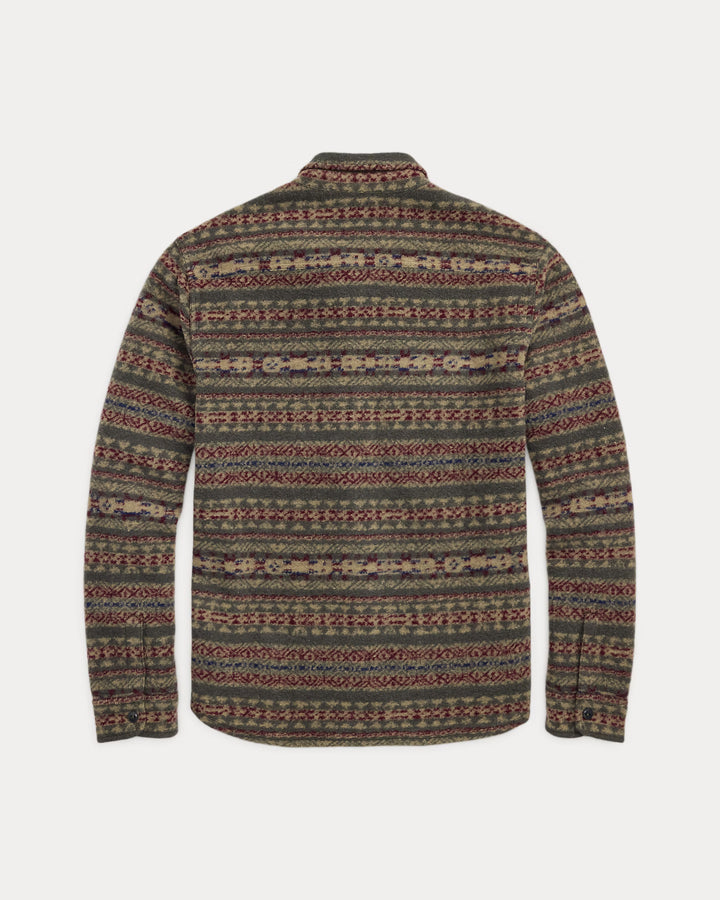 RRL Fair Isle Wool-Blend Workshirt - Red/multi