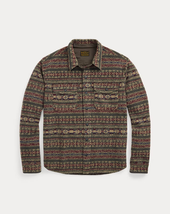 RRL Fair Isle Wool-Blend Workshirt - Red/multi