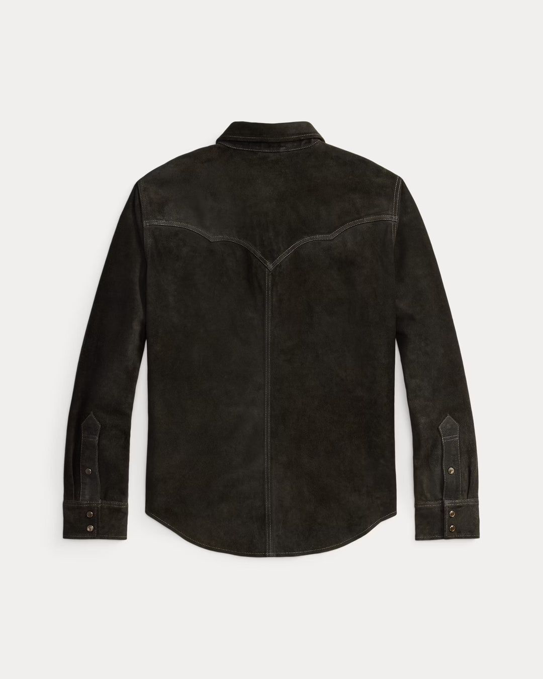 RRL Suede Western Shirt Jacket - Vintage Black