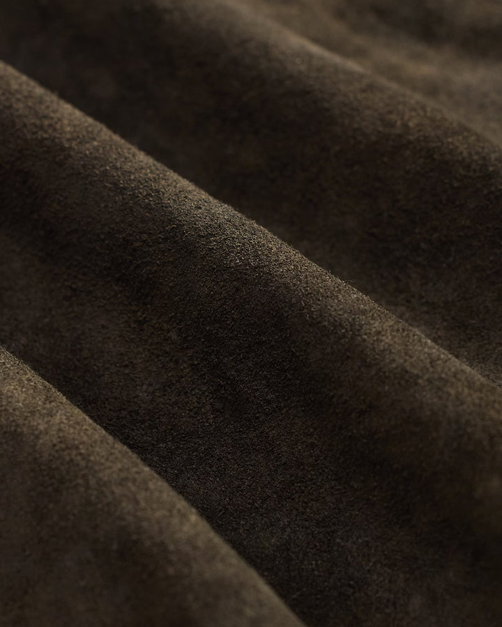 RRL Suede Western Shirt Jacket - Vintage Black