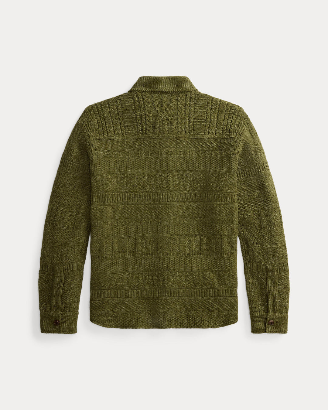 RRL - Cotton-Wool Workshirt Sweater in Olive