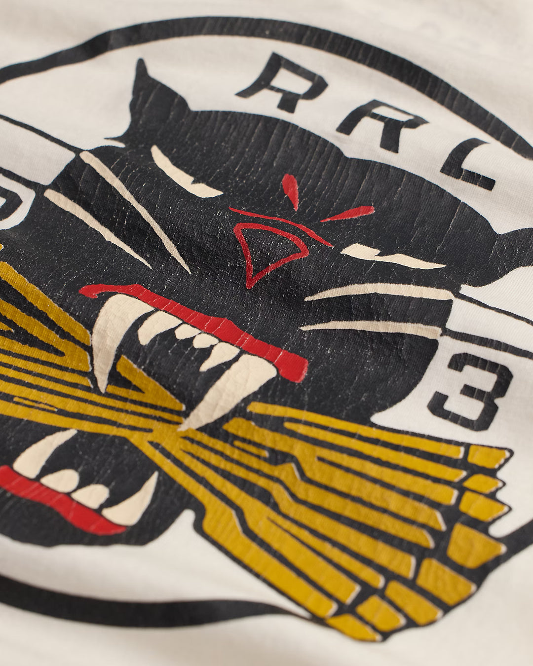 RRL Garment-Dyed Jersey Graphic T-Shirt - Warm White