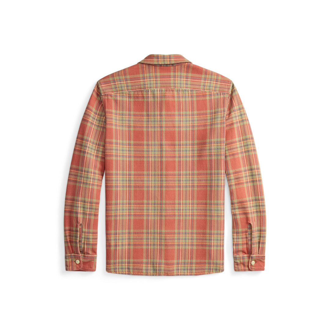 RRL Plaid Farrell Workshirt - Red Multi