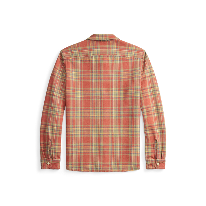 RRL Plaid Farrell Workshirt - Red Multi