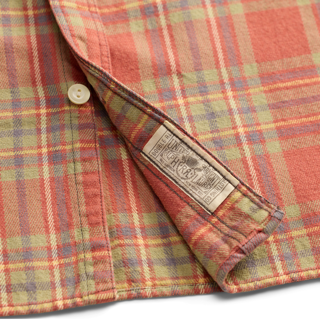 RRL Plaid Farrell Workshirt - Red Multi