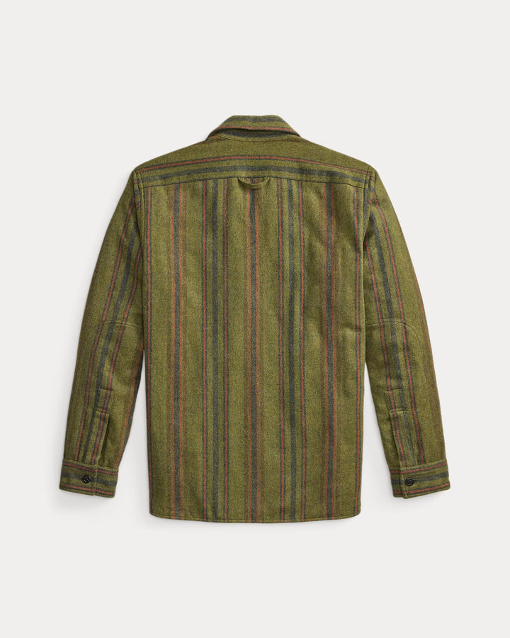 RRL Brushed Twill Shirt Jacket - Green Multi