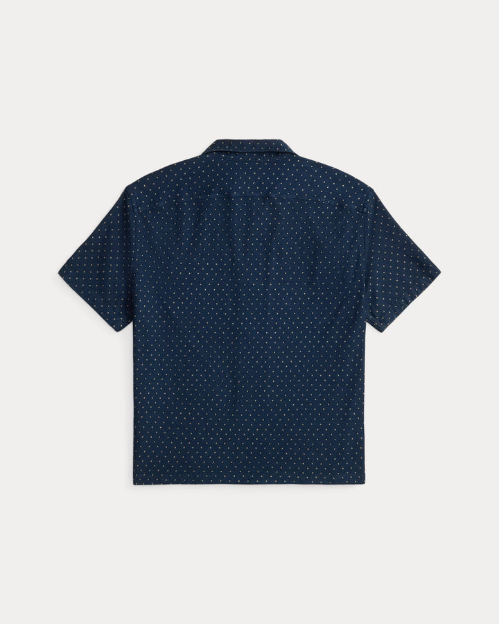 RRL Star-Print Indigo Jersey Shirt - Indigo/Multi