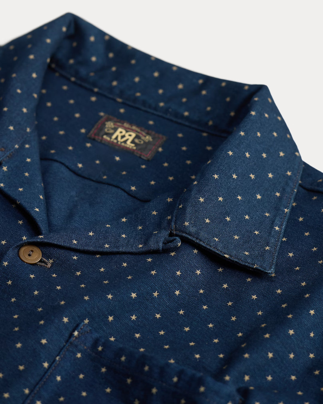 RRL Star-Print Indigo Jersey Shirt - Indigo/Multi