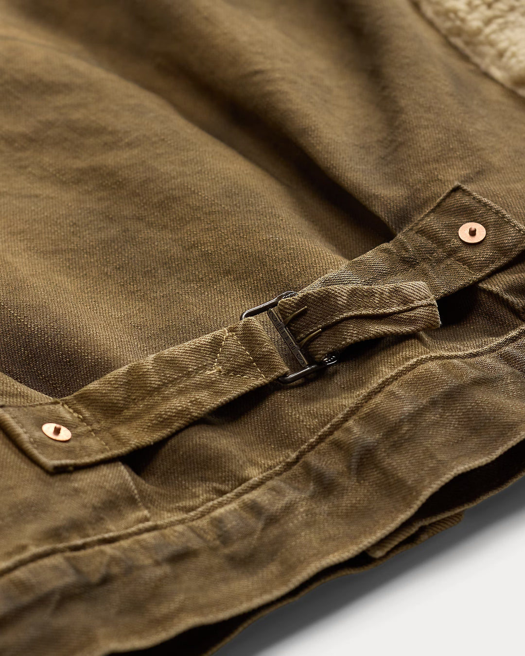 RRL Fleece-Panel Denim Trucker Jacket - Distressed Brown
