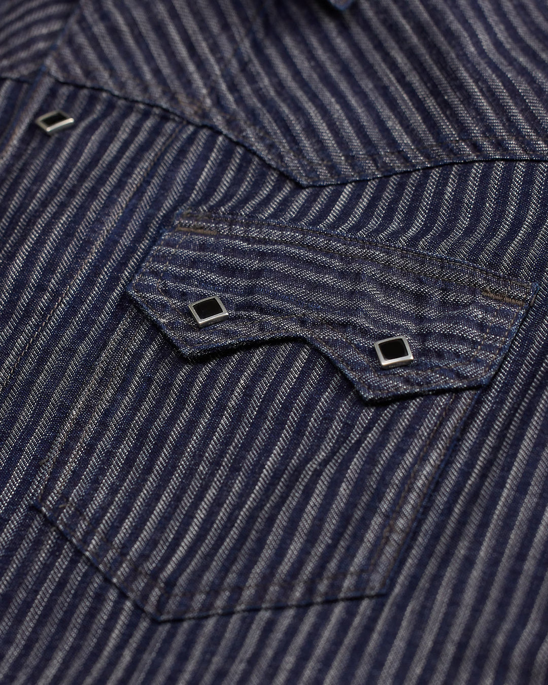 RRL Indigo Striped Jacquard Jacket - Indigo Rinse
