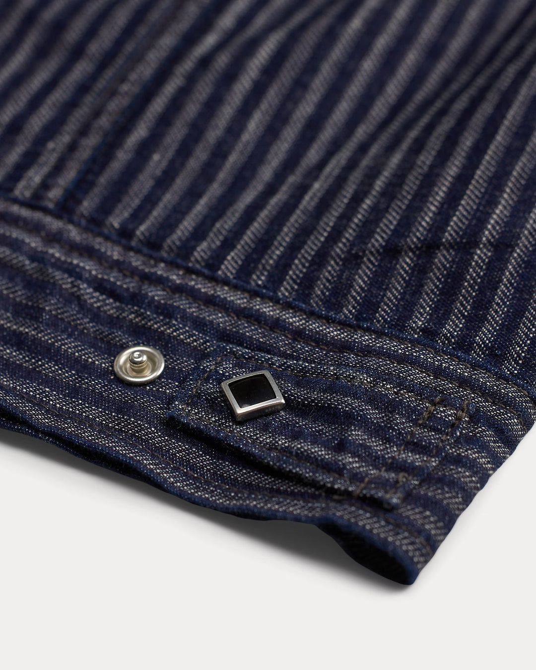RRL Indigo Striped Jacquard Jacket - Indigo Rinse