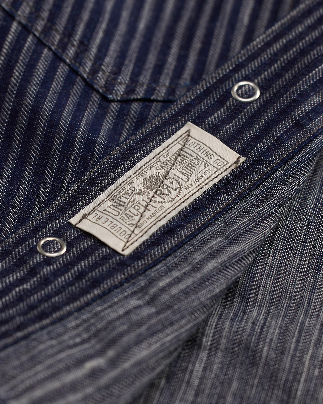 RRL Indigo Striped Jacquard Jacket - Indigo Rinse