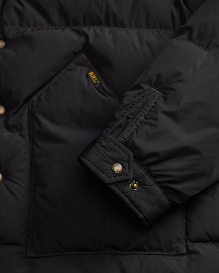 RRL Quilted Shearling-Collar Jacket - Onyx