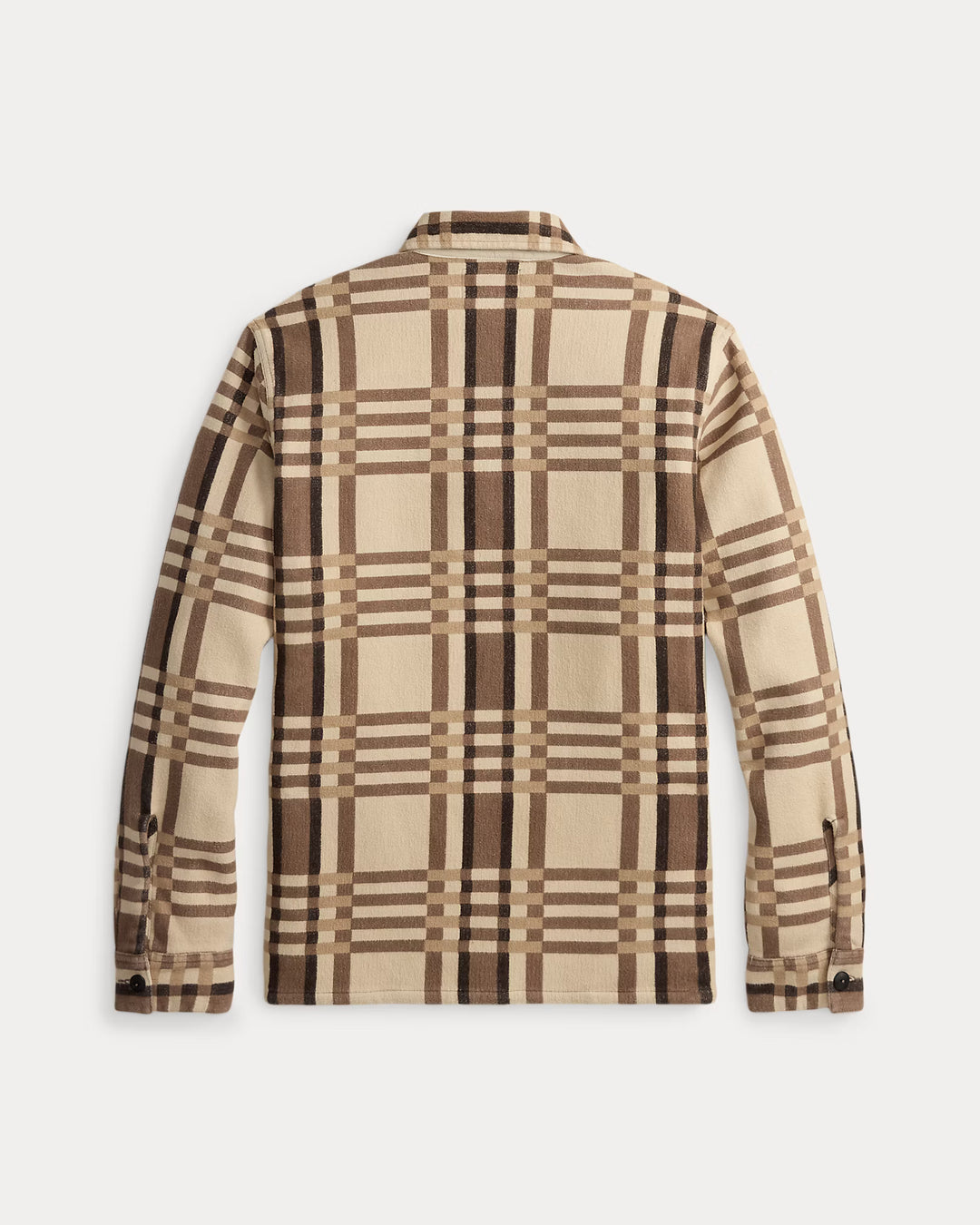 RRL Plaid Jacquard Overshirt - Brown/Tan
