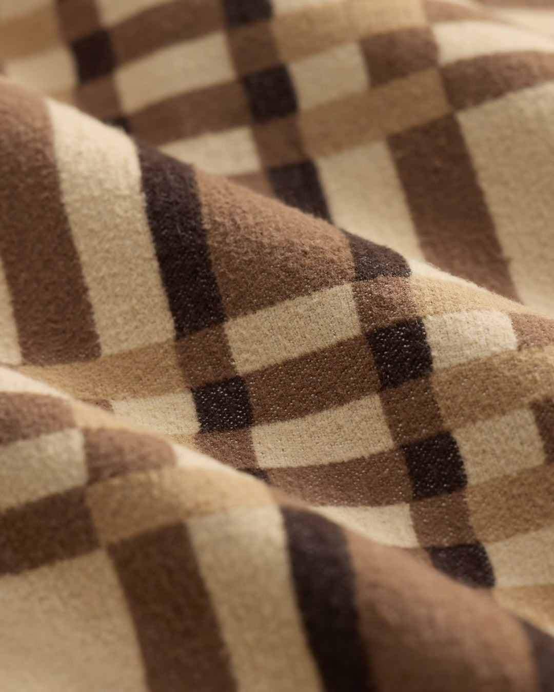 RRL Plaid Jacquard Overshirt - Brown/Tan