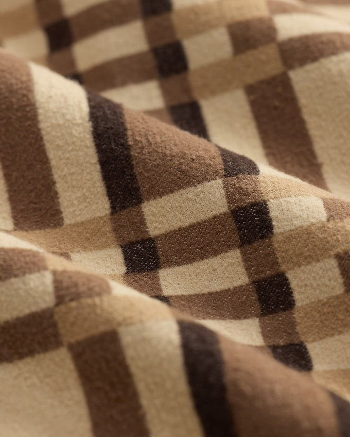 RRL Plaid Jacquard Overshirt - Brown/Tan
