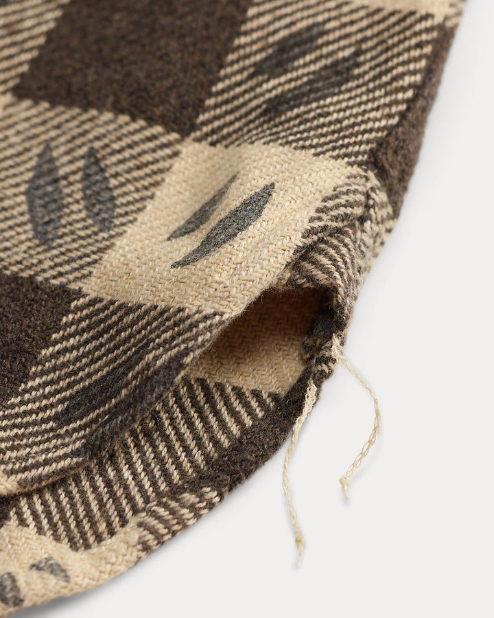 RRL Leaf-Print Checked Twill Workshirt - Brown/Cream