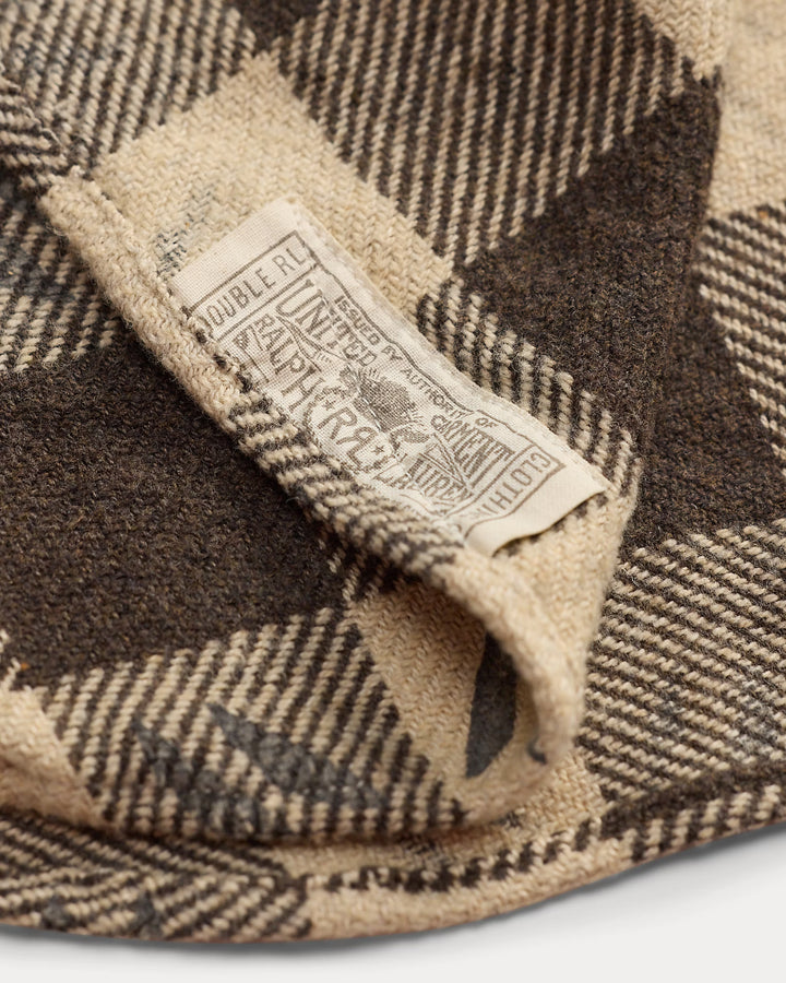 RRL Leaf-Print Checked Twill Workshirt - Brown/Cream