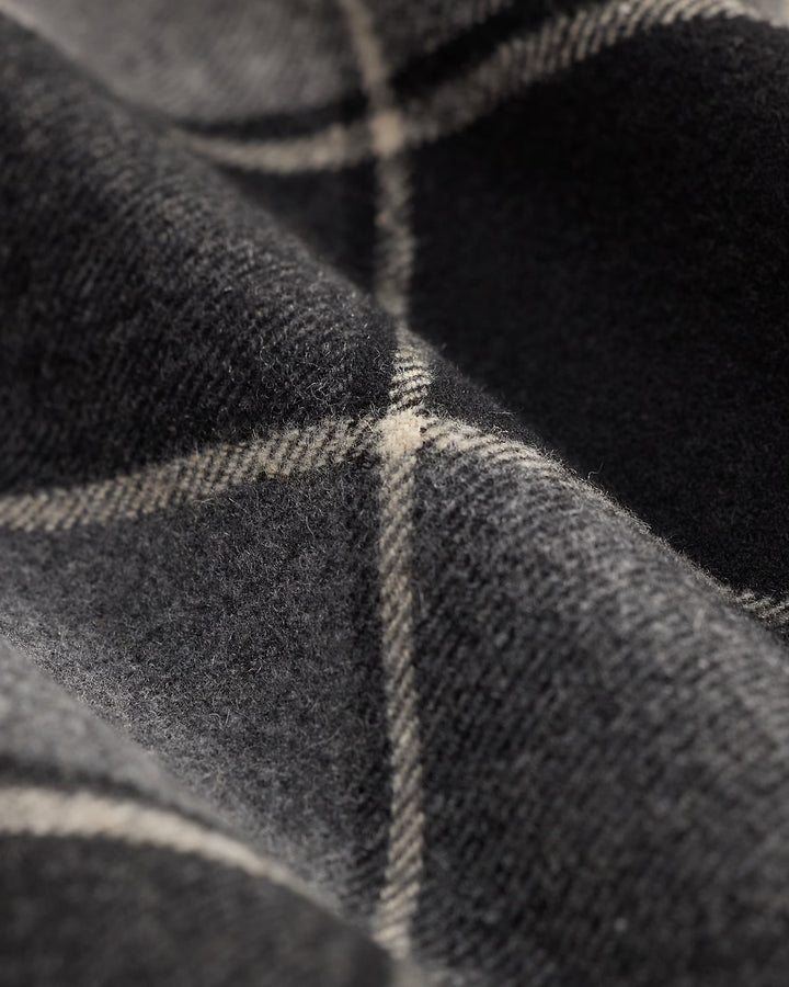 RRL Plaid Twill Western Overshirt - Grey/Black