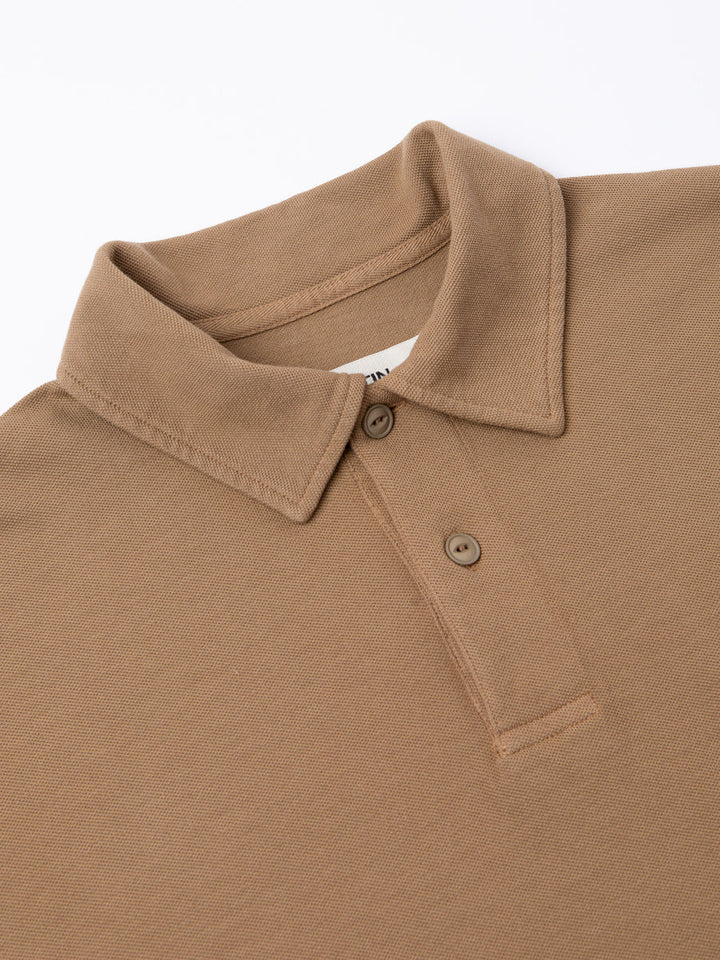 Kestin - Dunn Polo in Tan Cotton Pique