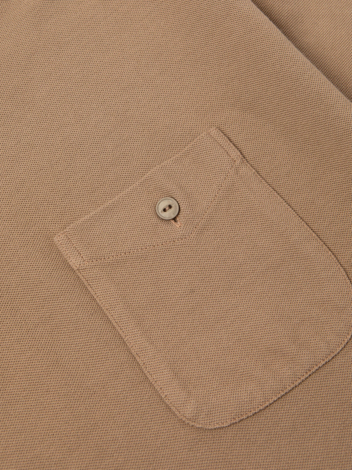 Kestin - Dunn Polo in Tan Cotton Pique