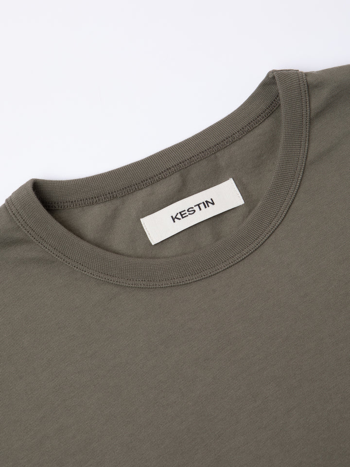 Kestin - Fly Tee in Dark Olive Heavyweight Cotton