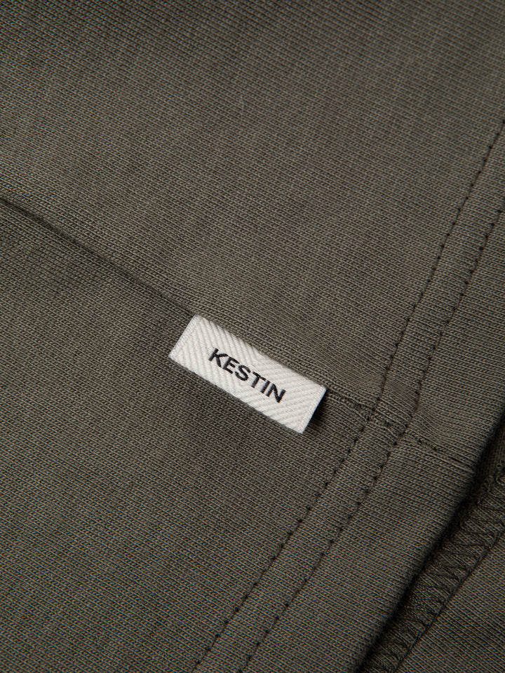 Kestin - Fly Tee in Dark Olive Heavyweight Cotton