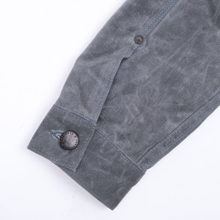 Freenote Cloth Riders Jacket Waxed Canvas - Charcoal with Rust Interior