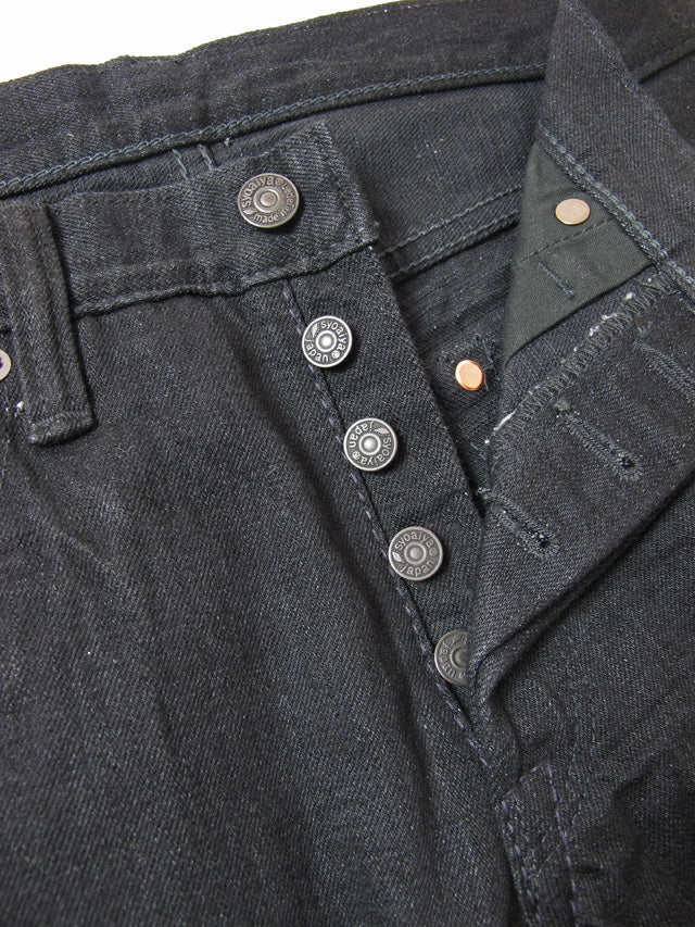 Pure Blue Japan 14oz Double Black Relaxed Tapered [XX-019-BK