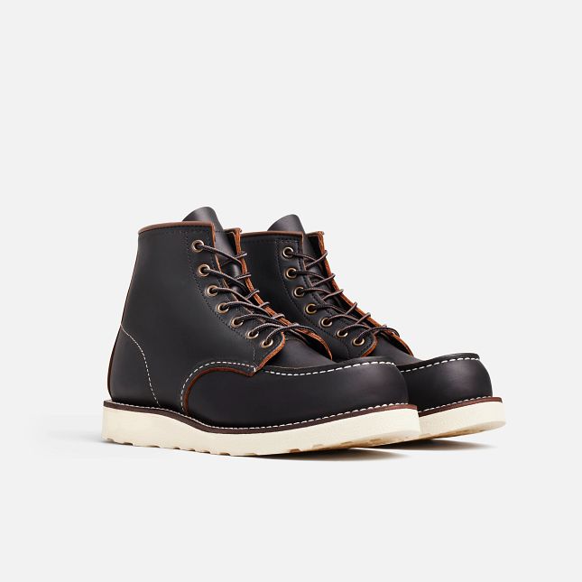 Red Wing Classic Moc 6" Boot Black Prairie Leather - Style 8849