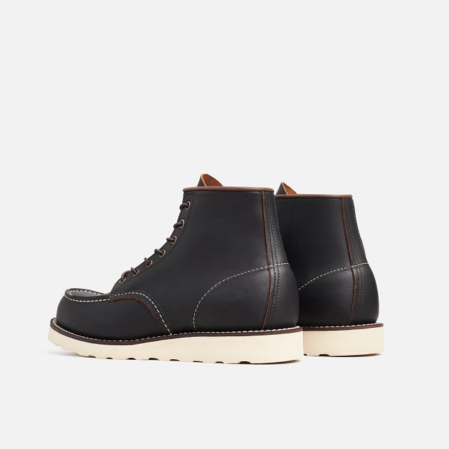 Red Wing Classic Moc 6" Boot Black Prairie Leather - Style 8849