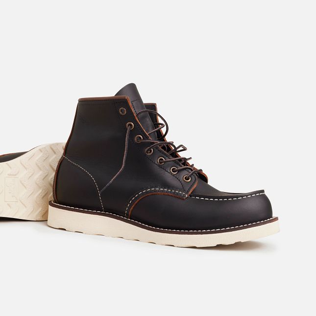 Red Wing Classic Moc 6" Boot Black Prairie Leather - Style 8849