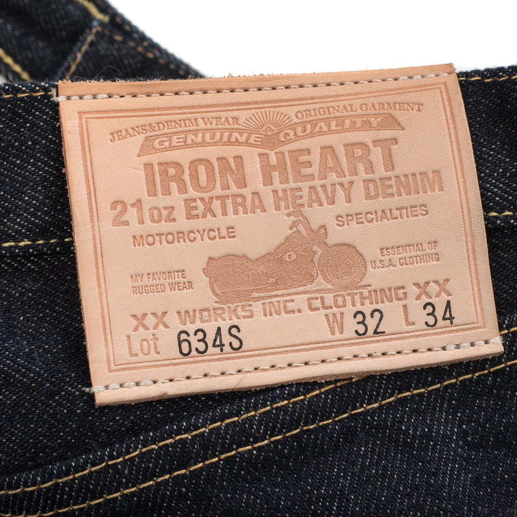 Iron Heart 21oz Selvedge Denim Straight Cut 634S Jeans - Indigo
