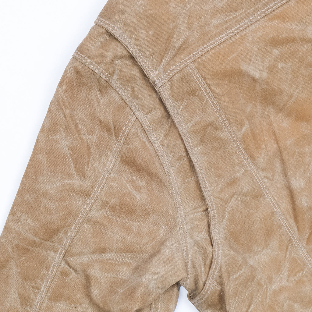 Freenote Cloth Riders Jacket Waxed Canvas - Tumbleweed (Black Interior)