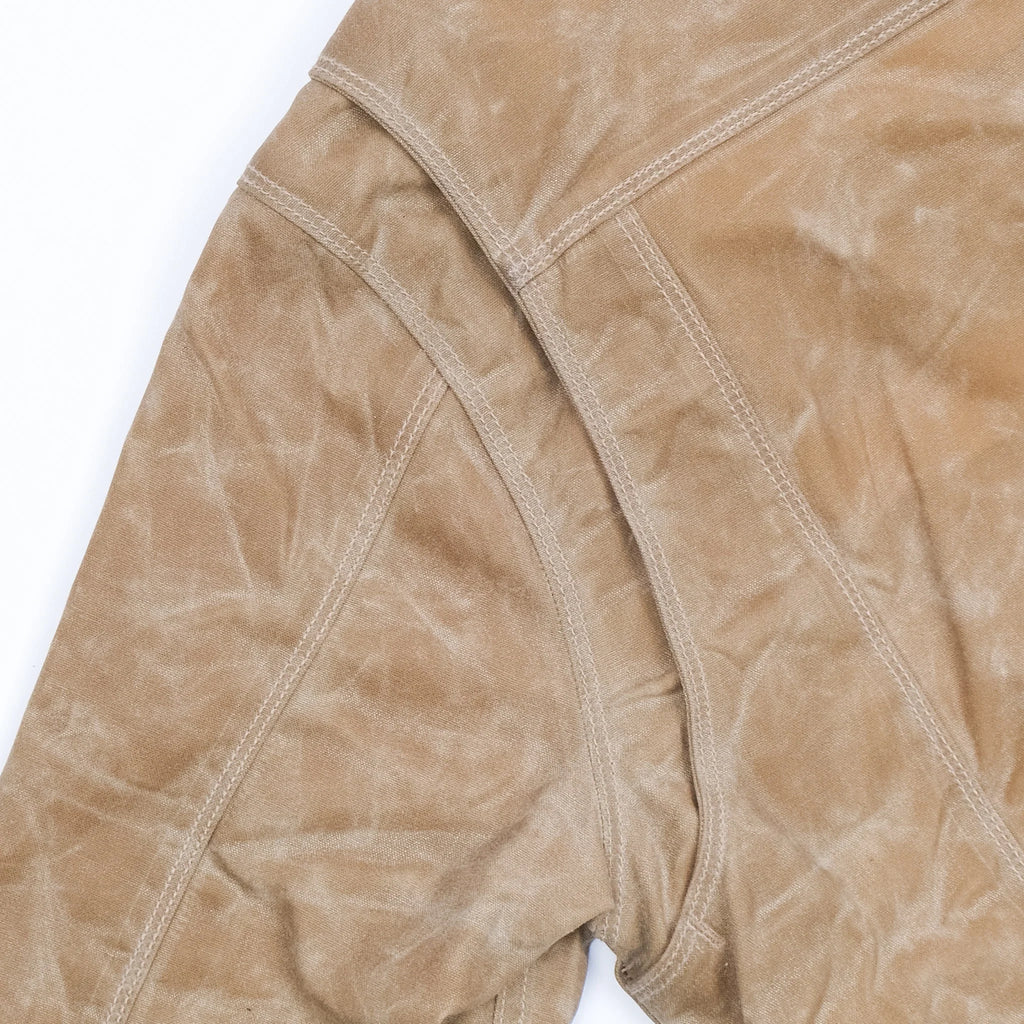 Freenote Cloth Riders Jacket Waxed Canvas - Tumbleweed (Red Interior)